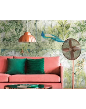 Φωτοταπετσαρία Τοίχου The Wall 2 Floral Colourful Green Grey 393321