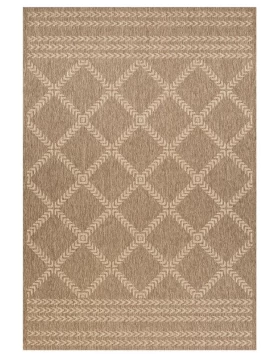 Χαλί Ψάθα (Πολυπροπυλένιο) Ethnik New Plan 2012C Brown/Caramel-Beige