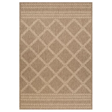 Χαλί Ψάθα (Πολυπροπυλένιο) Ethnik New Plan 2012C Brown/Caramel-Beige