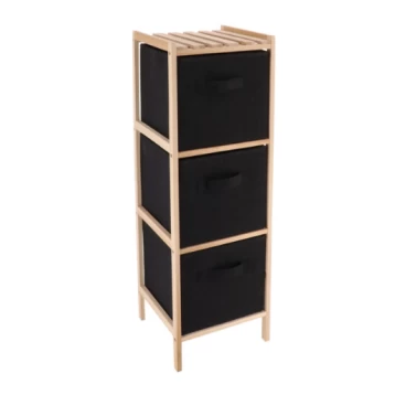 Έπιπλο με 3 Συρτάρια από Polyester-Bamboo Eurocasa 9716